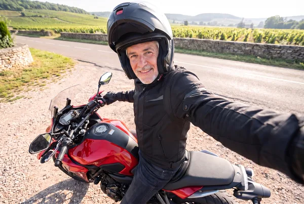 Wayne on his bike